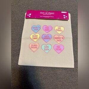 Valentine's Day Sweet Tropes Conversation Heart Tote Bag Target Excl 14” x 16”